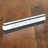 Professional Executive | Zwarte en witte banner Naambordje (Zijkant)