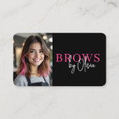 Professional Eyebrow Artist Photo QR Code Visitekaartje (Voorkant)