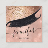 Professional Eyelash Extension Makeup Artist Skinn Vierkante Visitekaartje (Voorkant)