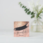 Professional Eyelash Extension Makeup Artist Skinn Vierkante Visitekaartje (Staand voorkant)