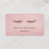 Professional Eyelashes Makeup Artist Black Busines Visitekaartje (Voorkant)
