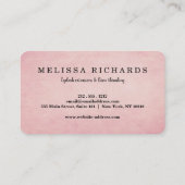 Professional Eyelashes Makeup Artist Black Busines Visitekaartje (Achterkant)