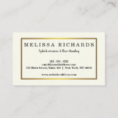 Professional Eyelashes Makeup Artist Black Busines Visitekaartje (Achterkant)