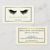 Professional Eyelashes Makeup Artist Black Busines Visitekaartje (Voorkant / Achterkant)
