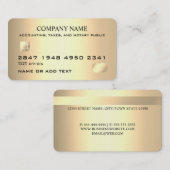 Professional Faux Gold Credit Kaart Visitekaartje (Voorkant / Achterkant)