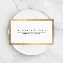 Professional Faux Gold en White Visitekaartje