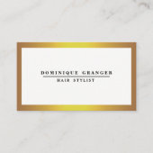 Professional Faux Gold en White Visitekaartje (Voorkant)