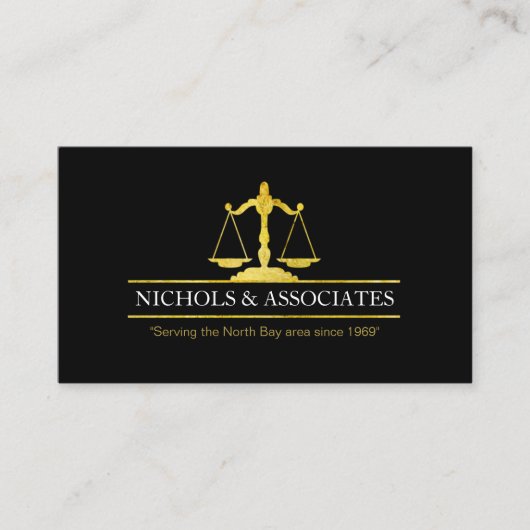 Professional Faux Gold Lawyer Visitekaartjes (Voorkant)