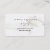 Professional Feminine Abstract Curve Roze Monogram Visitekaartje (Achterkant)