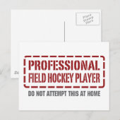 Professional Field Hockey Player Briefkaart (Voorkant / Achterkant)