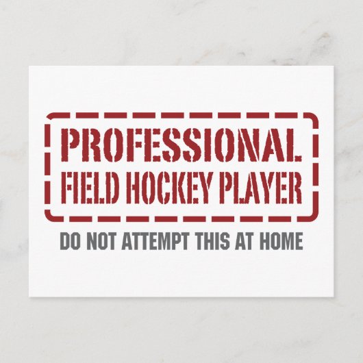 Professional Field Hockey Player Briefkaart (Voorkant)