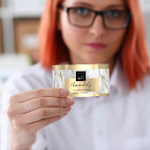Professional Finance Investment Marble Gold Logo Visitekaartje