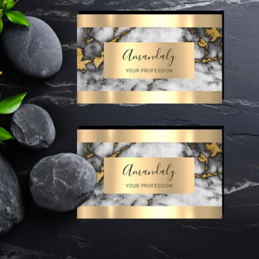 Professional Finance Investment Marble Gold VIP Visitekaartje