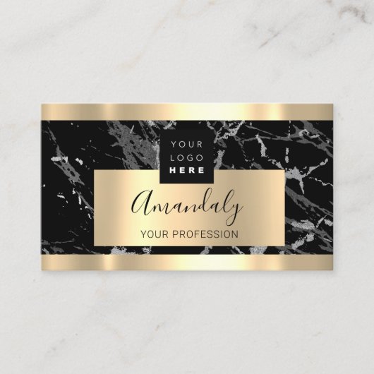 Professional Finance Investment Services Gold Logo Visitekaartje (Voorkant)