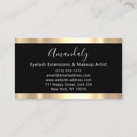 Professional Finance Investment Services Gold Logo Visitekaartje (Achterkant)