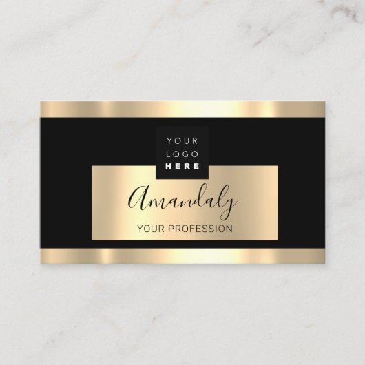 Professional Finance Services Gold VIP Black Visitekaartje (Voorkant)