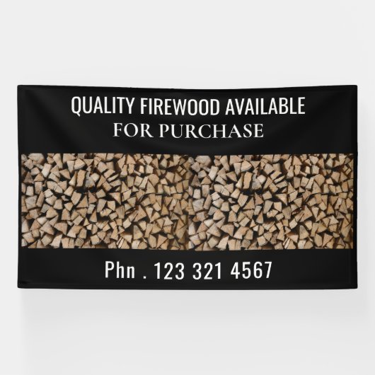 Professional Firewood For Sale Business Banner (Horizontaal)