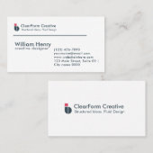 Professional First Impression Modern Corporate  Visitekaartje (Voorkant / Achterkant)