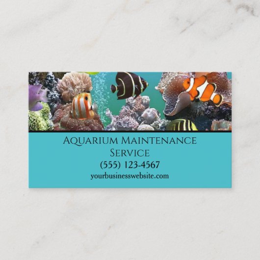 Professional Fish Aquarium Maintenance Service Visitekaartje (Voorkant)