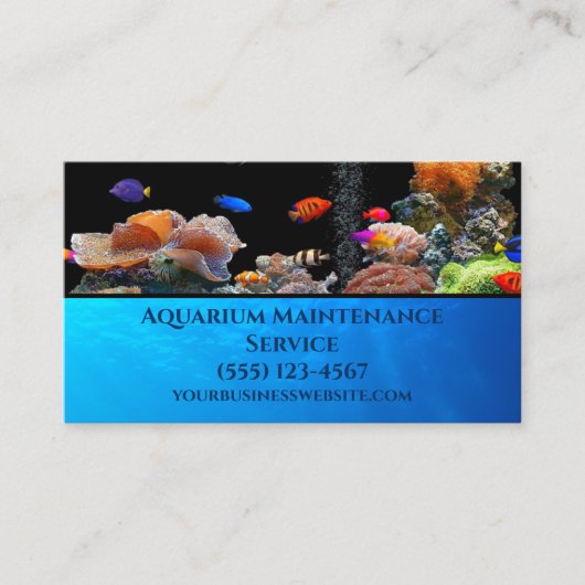 Professional Fish Aquarium Maintenance Service Visitekaartje (Voorkant)