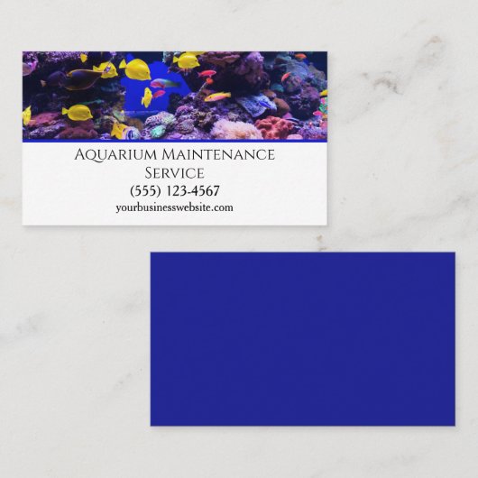 Professional Fish Aquarium Maintenance Service Visitekaartje (Voorkant / Achterkant)