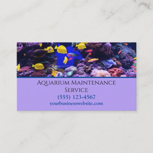 Professional Fish Aquarium Maintenance Service Visitekaartje (Voorkant)