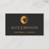 Professional Football Coach Team Agent Gold Black Visitekaartje (Voorkant)