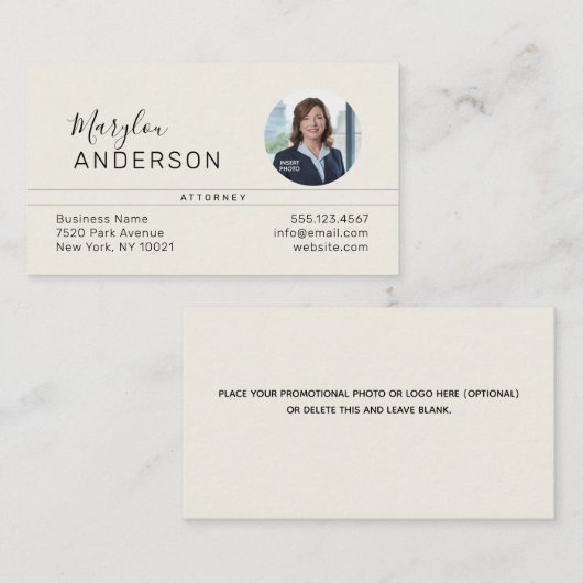 Professional (FOTO INSERT) UNISEX - Visitekaartje (Voorkant / Achterkant)