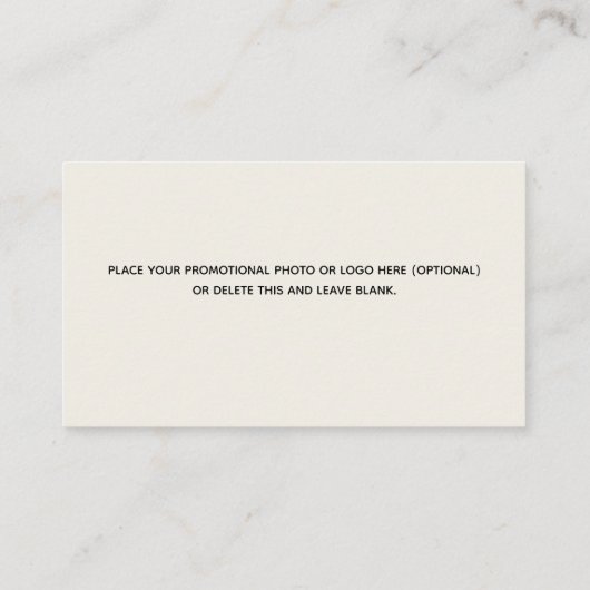 Professional (FOTO INSERT) UNISEX - Visitekaartje (Achterkant)