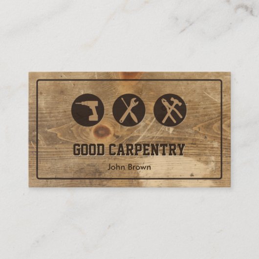 Professional Frame Wood Carpentry Repair Visitekaartje (Voorkant)