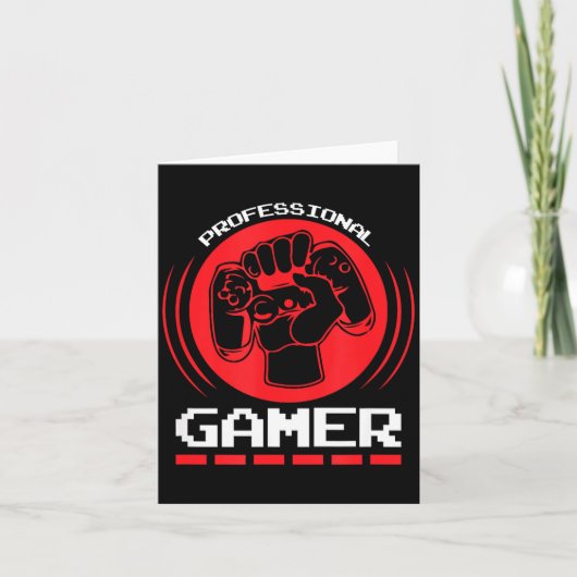 Professional Gamer Funny Gaming Quotes Gift For Pl Kaart (Voorkant)