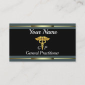 Professional General Practitioner Gold en Black Visitekaartje (Voorkant)