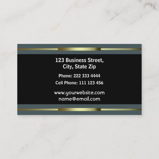 Professional General Practitioner Gold en Black Visitekaartje (Achterkant)