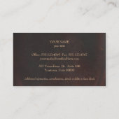 Professional Gentleman Brown Leather  Visitekaartje (Achterkant)