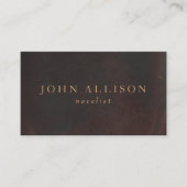 Professional Gentleman Brown Leather  Visitekaartje (Voorkant)