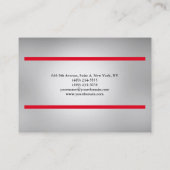 Professional Gewoon rood metallisch grijs originee Visitekaartje (Achterkant)
