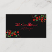 Professional Gift Certificates for Small Businesse Visitekaartje (Voorkant)