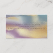 Professional Girl Face Silhouette Colorful Gold Visitekaartje (Achterkant)