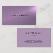 Professional Glam Elegant Paarse Elite Luxury Visitekaartje (Voorkant / Achterkant)