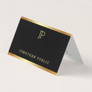 Professional Glamor Gold Elegant Moderne Sjabloon Visitekaartje