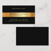 Professional Glamor Gold Light Elegant Plain Luxe Visitekaartje (Voorkant / Achterkant)
