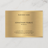 Professional Glamor Gold Sjabloon - Elegant modern Visitekaartje (Achterkant)