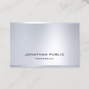 Professional Glamor Silver Artistic Modern Plain Visitekaartje
