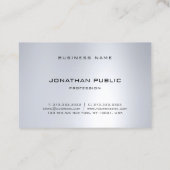 Professional Glamor Silver Artistic Modern Plain Visitekaartje (Achterkant)