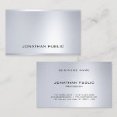Professional Glamor Silver Modern Fashionable Visitekaartje (Voorkant / Achterkant)