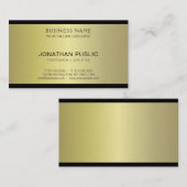 Professional Glamoureuze Gold Plain Pearl Luxury Visitekaartje (Voorkant / Achterkant)