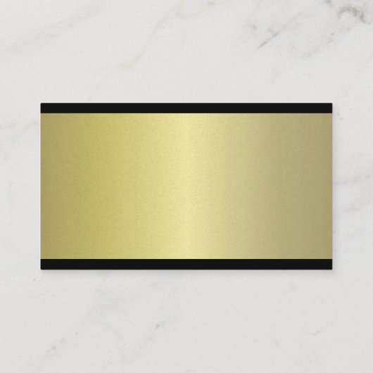 Professional Glamoureuze Gold Plain Pearl Luxury Visitekaartje (Achterkant)