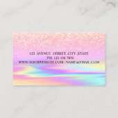 Professional Glitter Holographic Lijst Bokeh Visitekaartje (Achterkant)