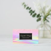 Professional Glitter Holographic Lijst Bokeh Visitekaartje (Staand voorkant)