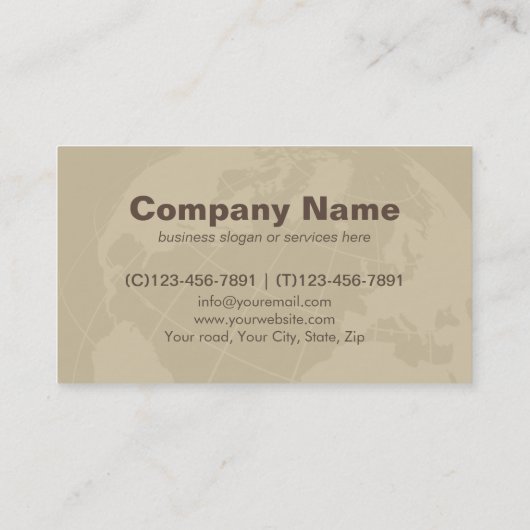 Professional Global Tools Construction Carm Visitekaartje (Achterkant)